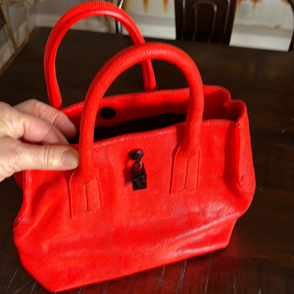 Furla coral leather bag